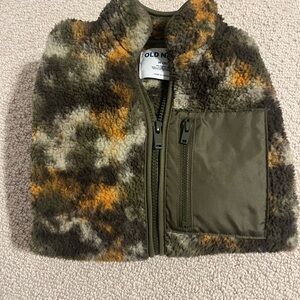 Spring Old Navy Kids Fleece Jacket in Green and Orange
